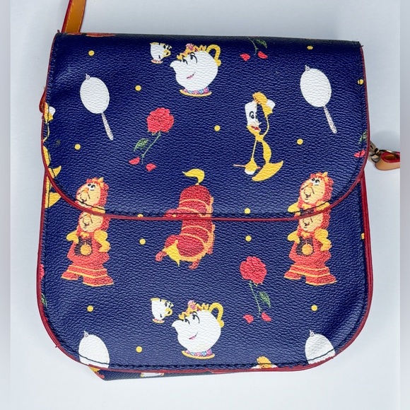 Disney Beauty And The Beast Crossbody Purse Handbag Whimsical Novelty Twee Fun - Picture 1 of 10